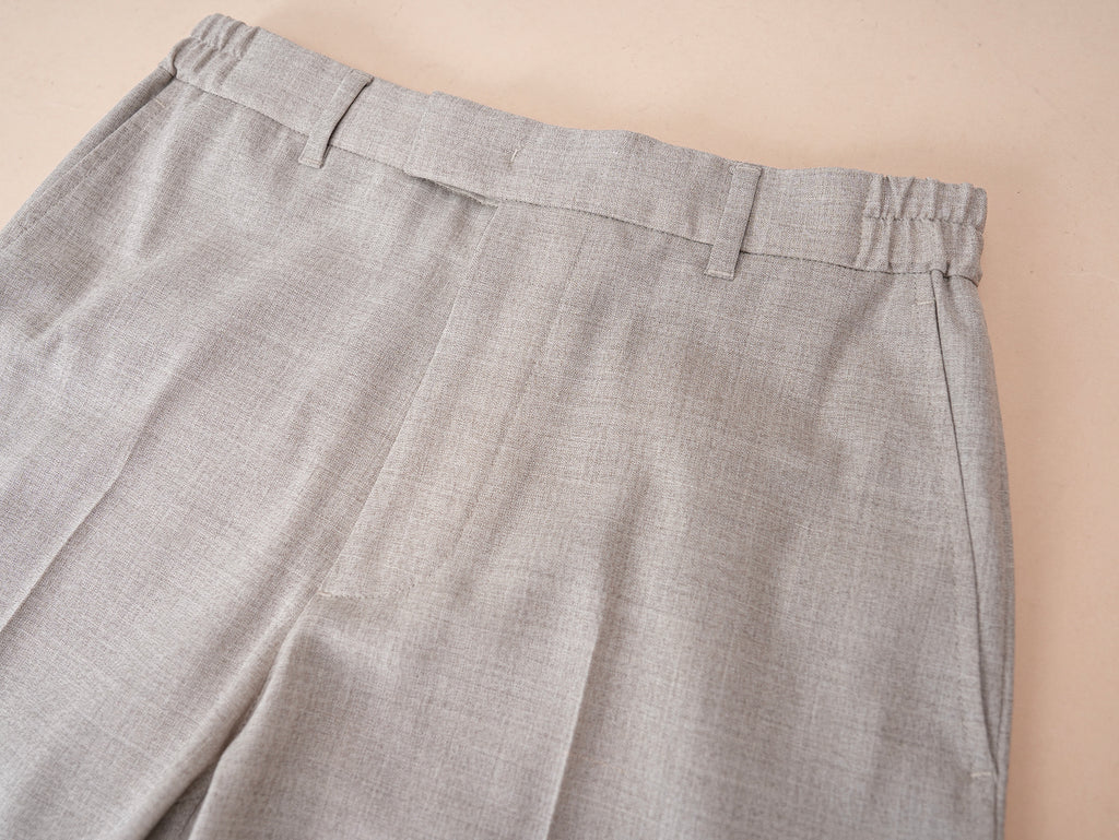 意大利进口羊毛宽松简约休闲西裤