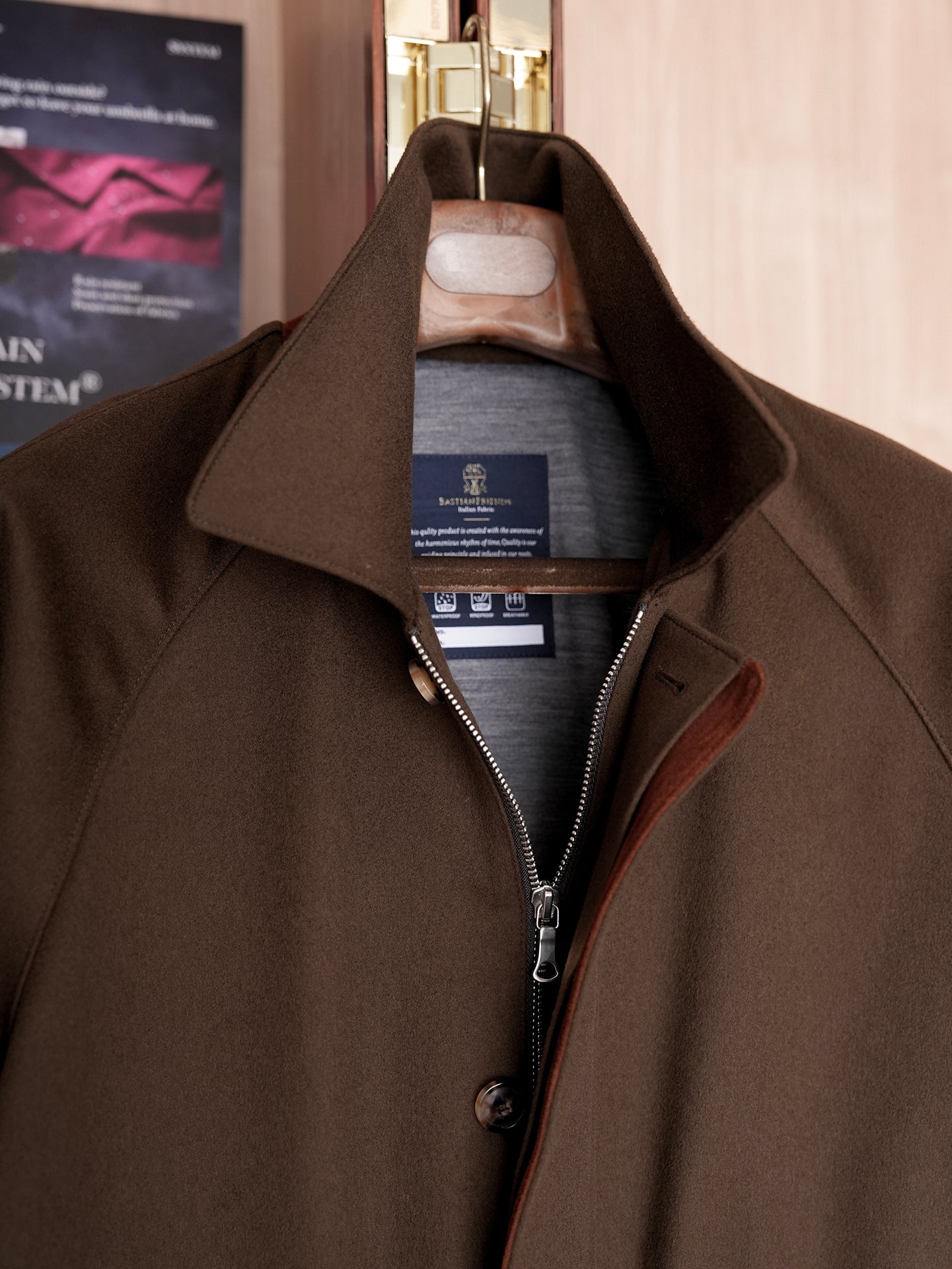 Loro piana Storm system horsey 科技面料防风雨羊毛羽绒夹克