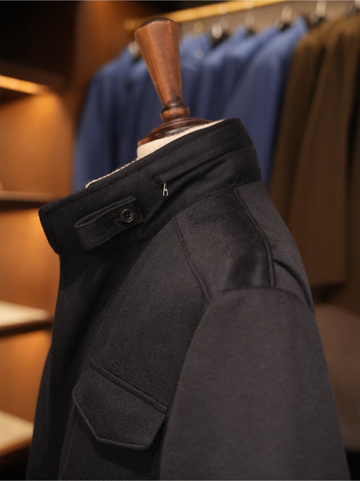 Loro piana Storm system m65 科技面料防风雨纯羊绒羽绒夹克