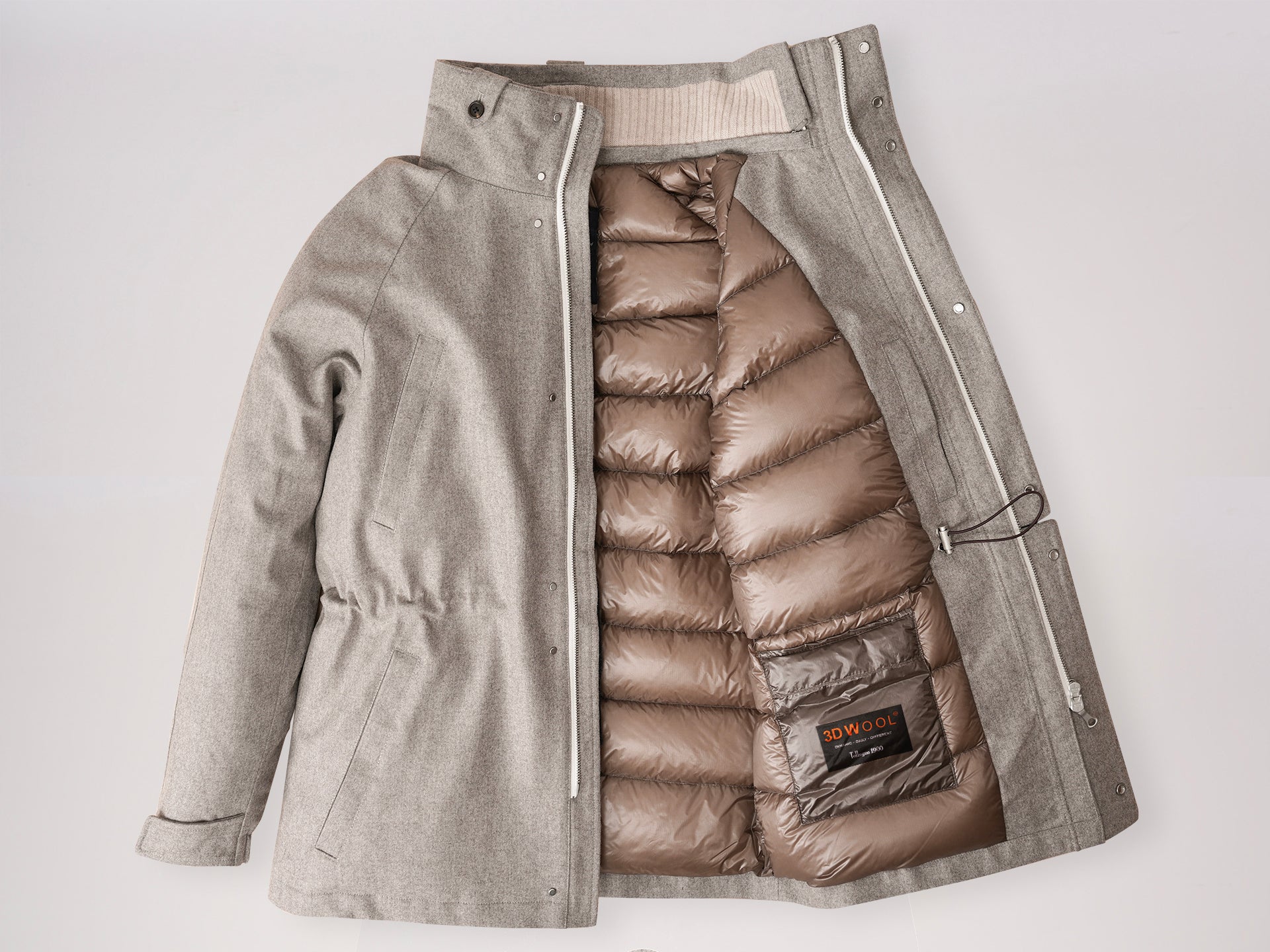 意大利进口面料羽绒登山夹克派克大衣羽绒服