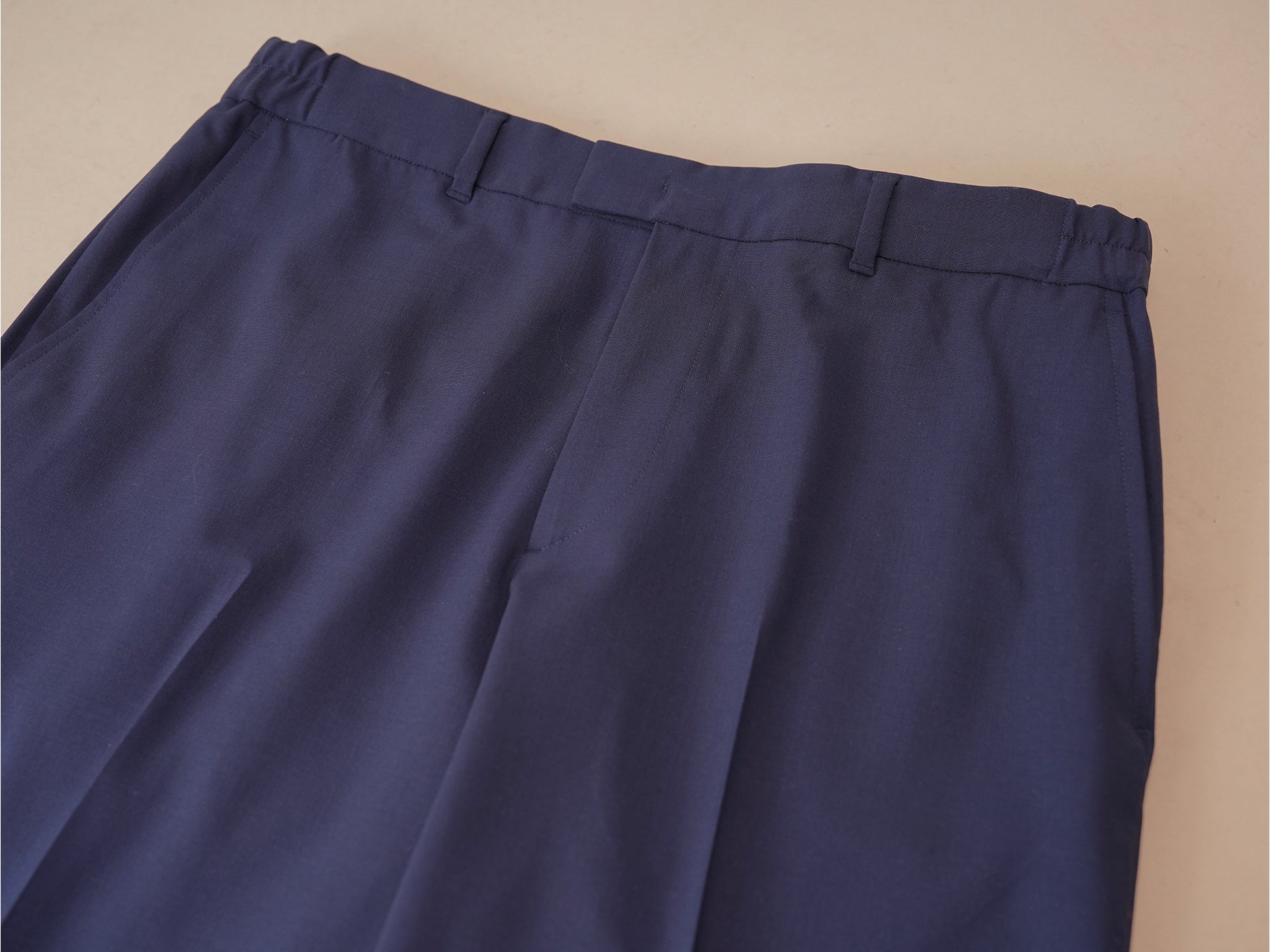 意大利进口羊毛宽松简约休闲西裤