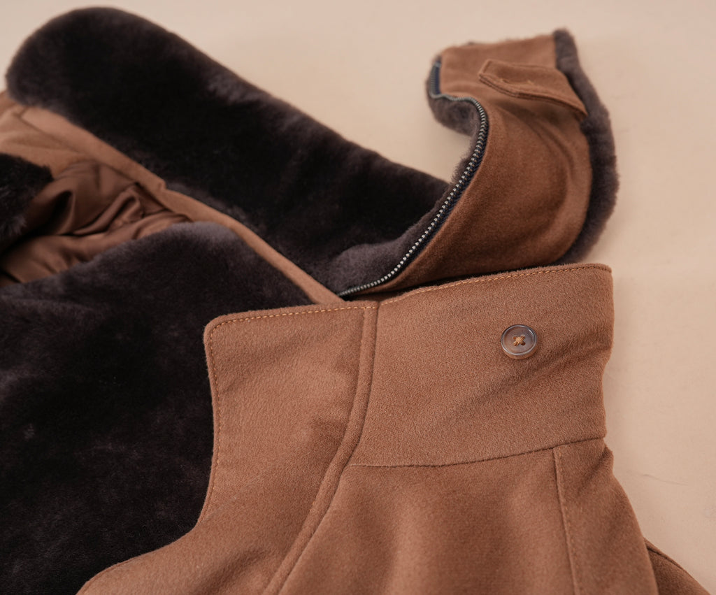 Loro piana Storm system 科技面料防风雨羊绒皮毛大衣