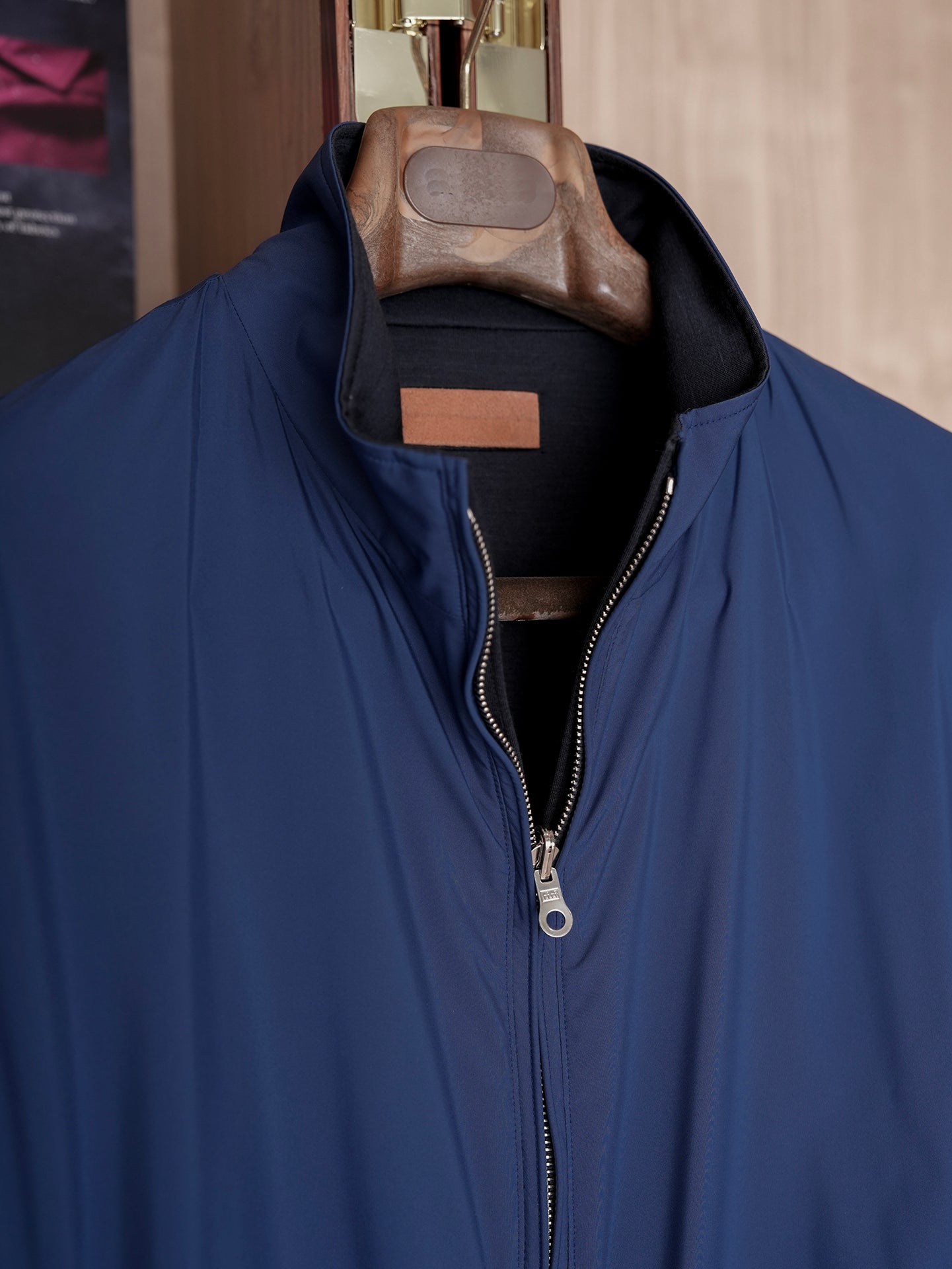 意大利进口Loro piana Stormsystem科技复合面料防风雨短款飞行员夹克