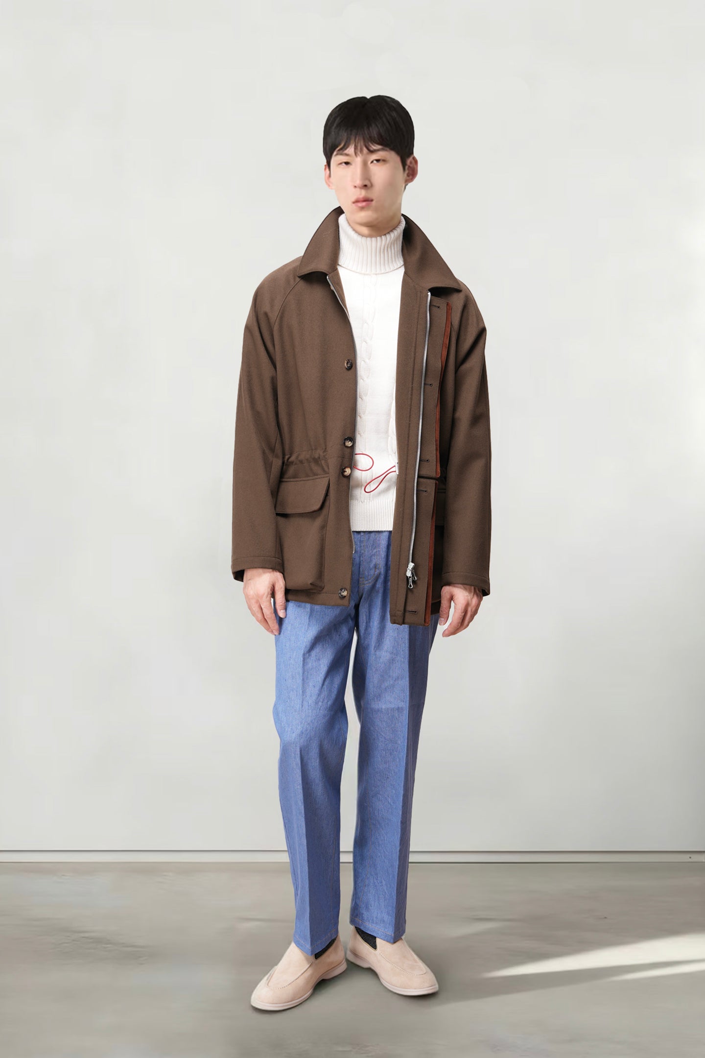 Loro piana Storm system horsey 科技面料防风雨羊毛羽绒夹克