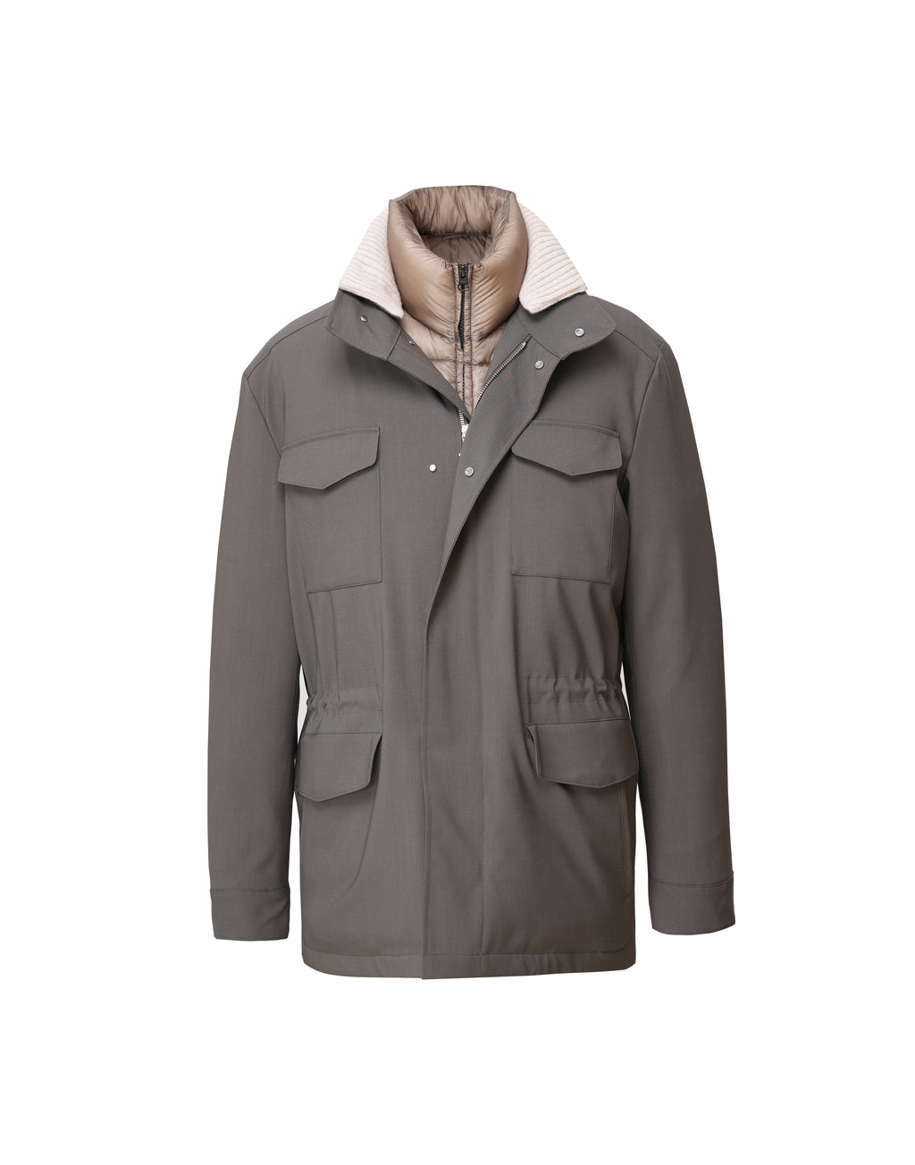 Loro piana Storm system m65 科技面料防风雨鹅绒可拆卸羽绒夹克