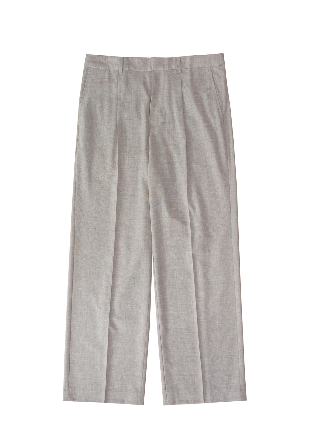 意大利进口羊毛宽松简约休闲单褶西裤