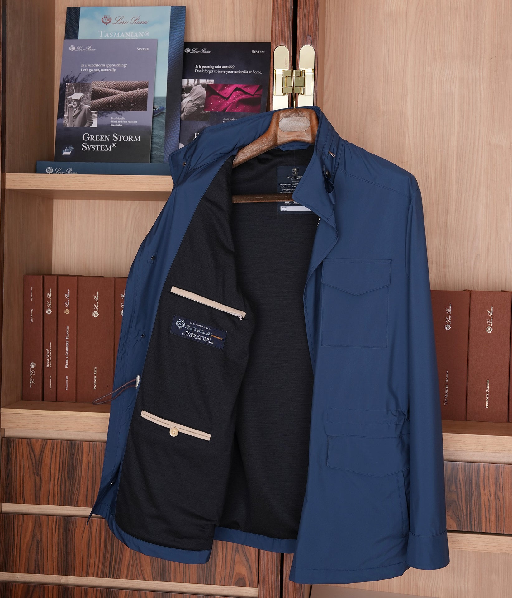 意大利进口Loro piana Stormsystem 科技复合面料防风雨M65旅行夹克