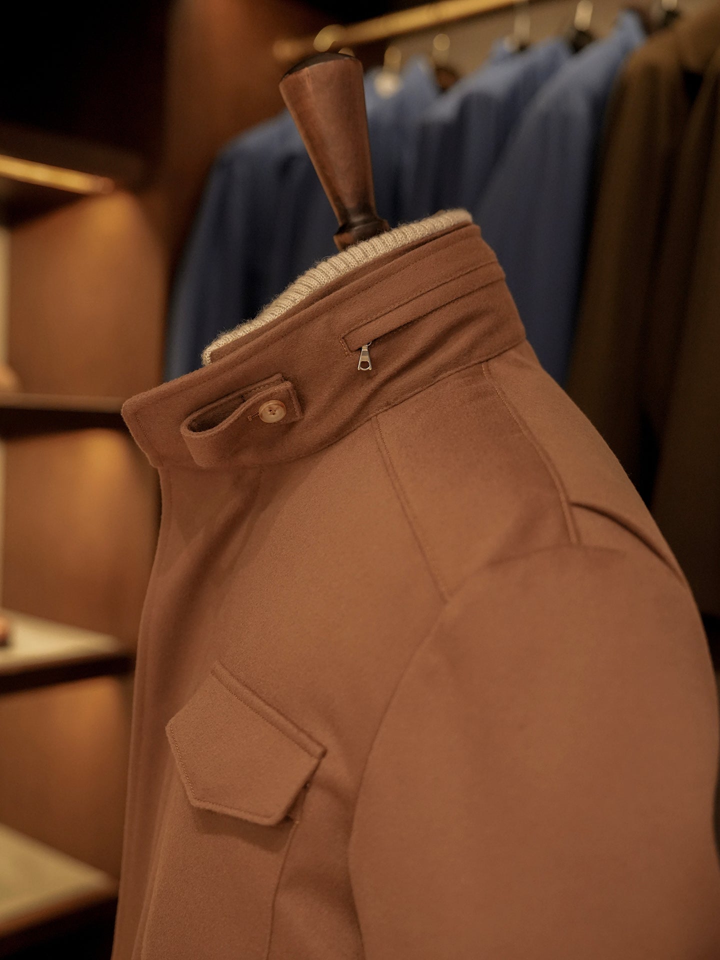 Loro piana Storm system m65 科技面料防风雨羊毛羽绒夹克