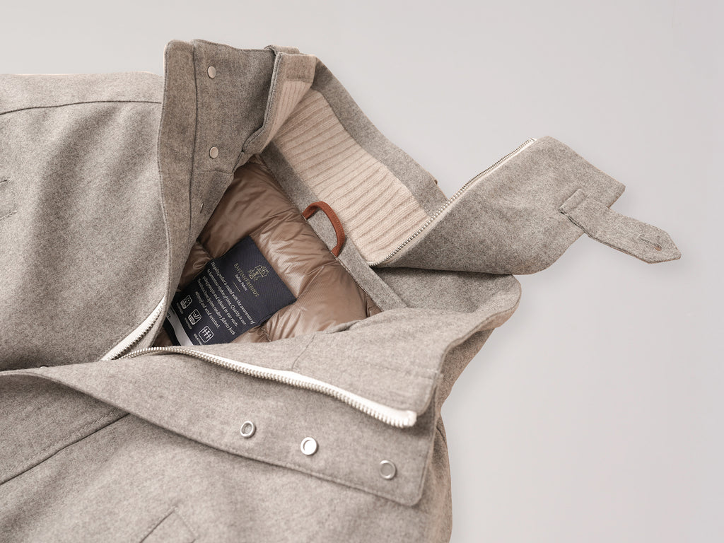 意大利进口面料羽绒登山夹克派克大衣羽绒服