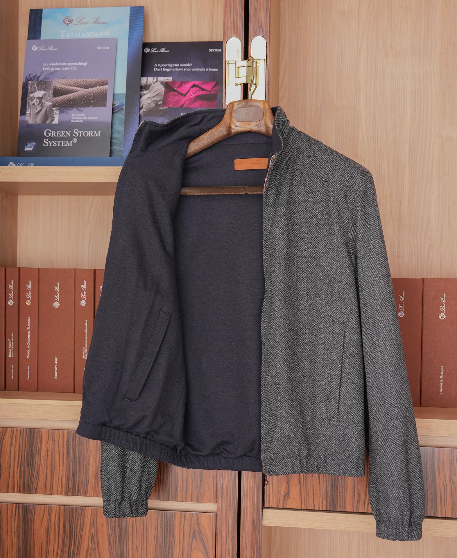 Loro piana Storm system 双面穿飞行员夹克