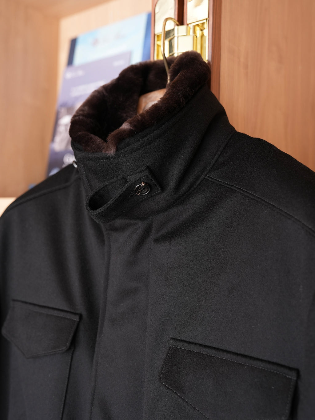 秋冬M65夹克防水羊绒皮毛一体男装休闲夹克加厚保暖外套BSW017