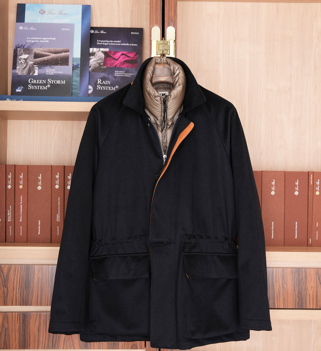 Loro piana Storm system horsey 科技面料防风雨羊绒羽绒夹克