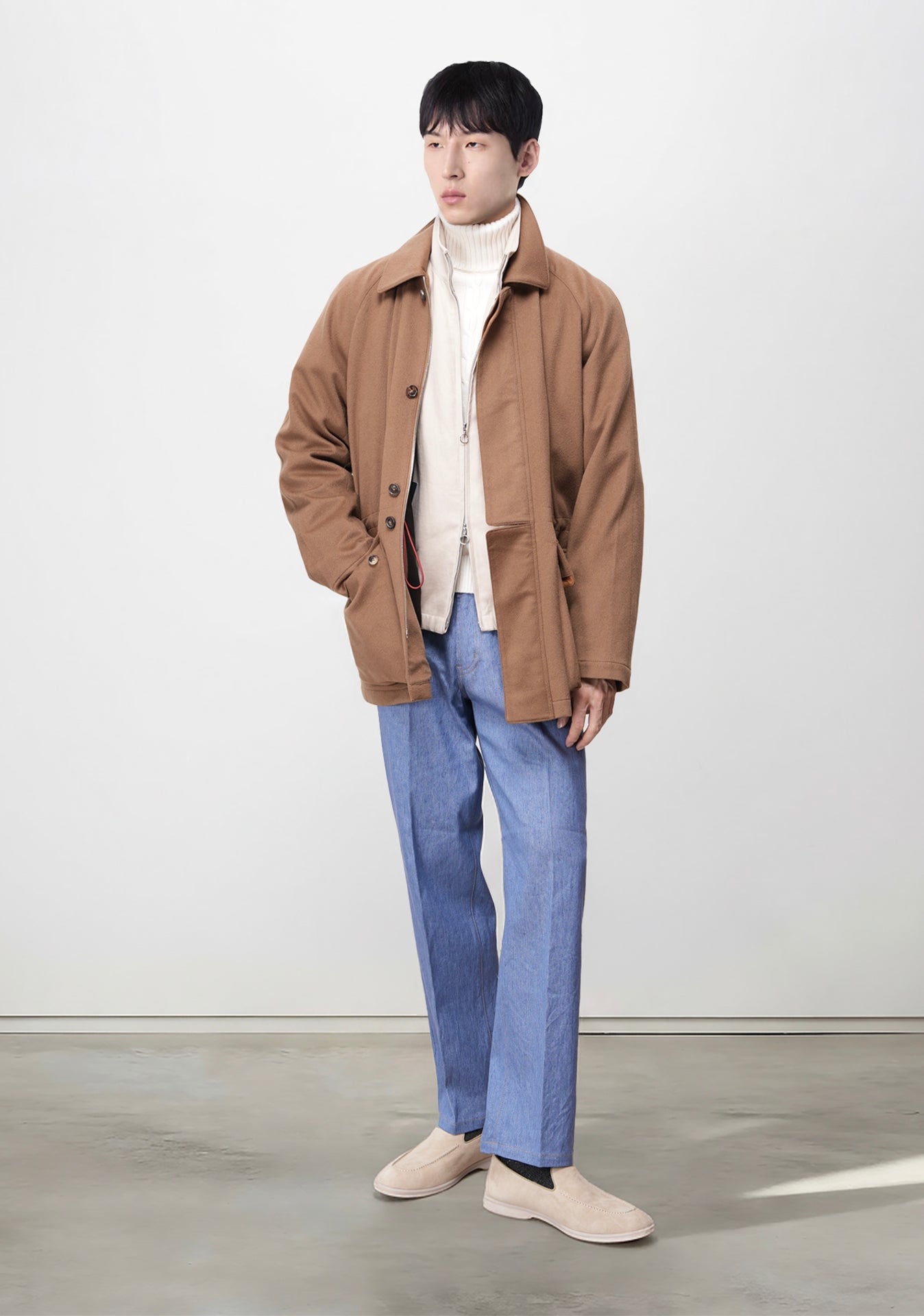 Loro piana Storm system horsey 科技面料防风雨羊绒羽绒夹克