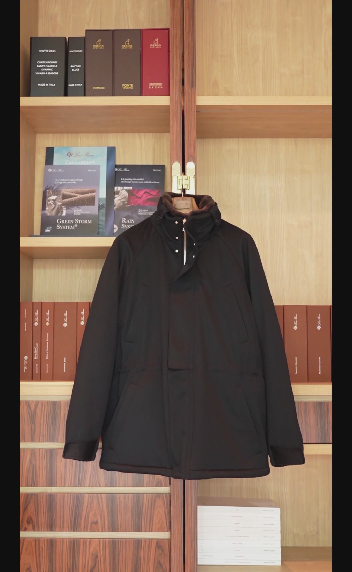 秋冬滑雪服防水防雨羊绒真皮毛一体男装户外登山加厚皮草夹克